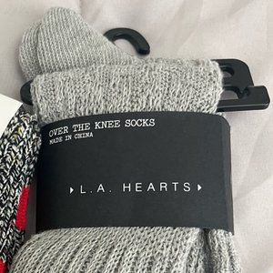 NEW LA Hearts Over the Knee Socks